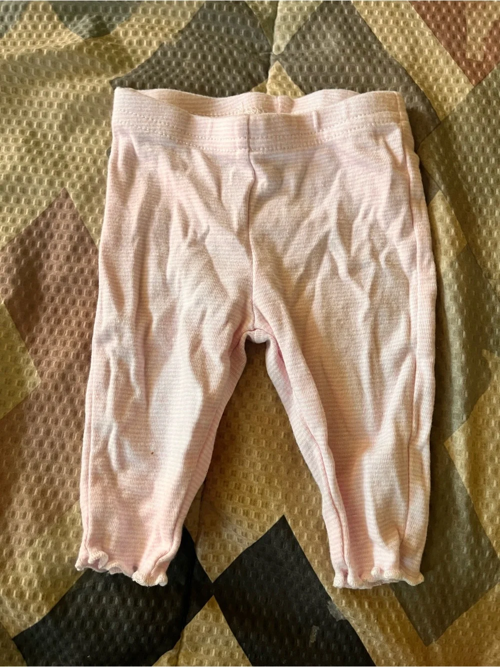 Carter's Light Pink Striped Baby Leggings
